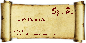 Szabó Pongrác névjegykártya