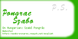 pongrac szabo business card